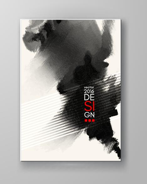 Inkt verf cover brochures vector 15  