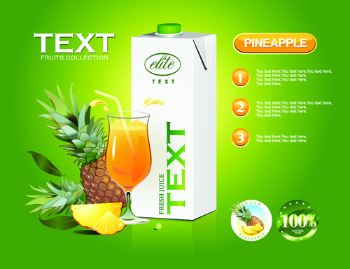 Juice advertisement publicize poster creative vector 01  