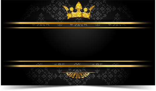 Luxury VIP golden with dark background vector 04  