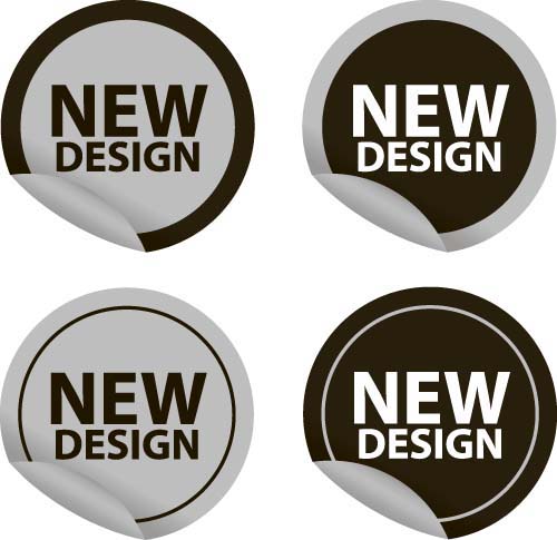 New design stickers vectors 06  