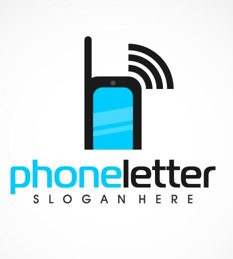 Phone letter logo vector  