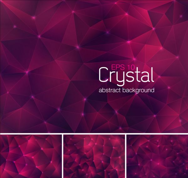 Purple crystal abstract background vector  