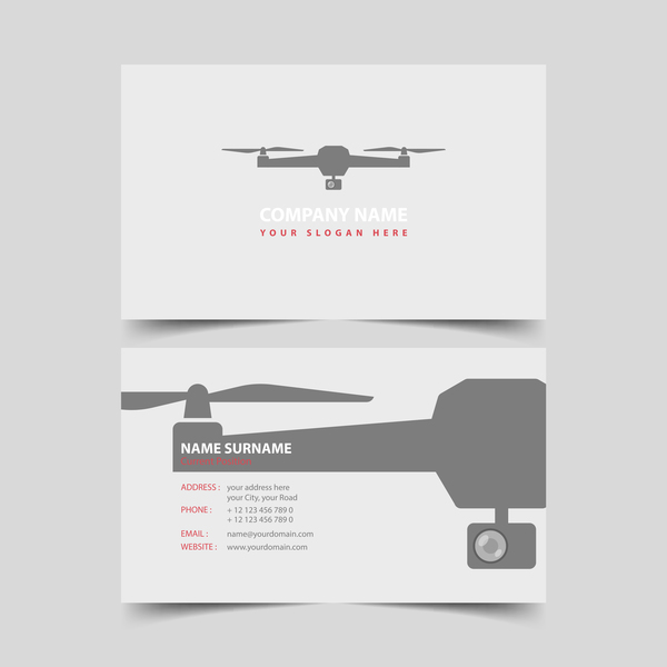 UAV company business card vector 01  