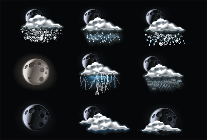 Various Weather icon vector set 04  