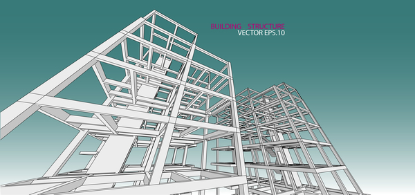 struttura dell'edificio illustrazione vettoriale 01  