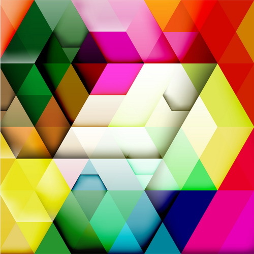 vecteurs de milieux abstraites hexagone coloré 01  