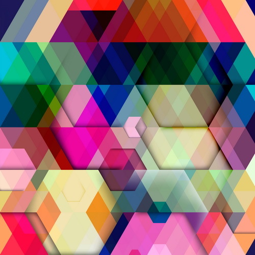 六角カラフルな抽象的な背景ベクトル10  