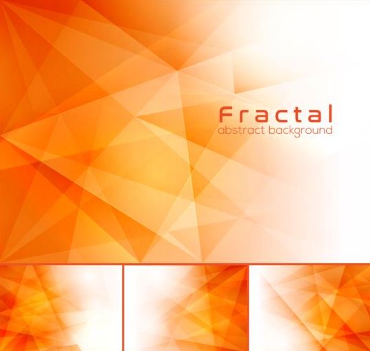 vecteur de fond Abstrait orange fractal  