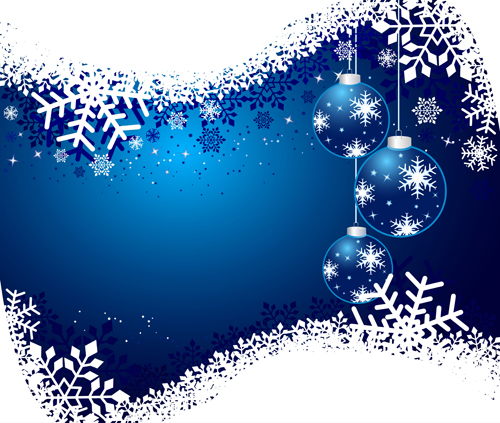 Set of Shiny Snowflakes background art vector 04  