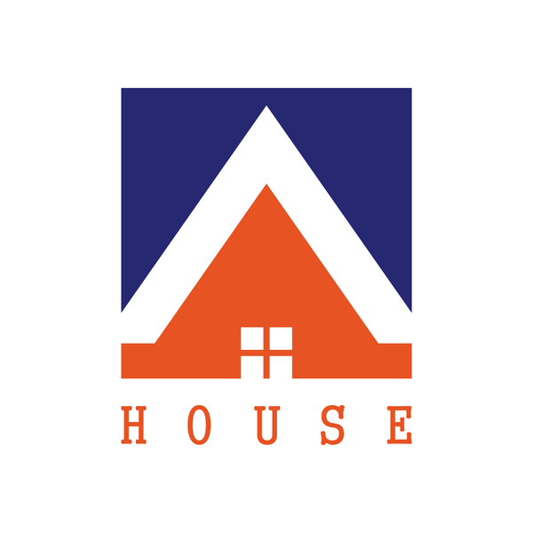 vecteur de logo carré maison  
