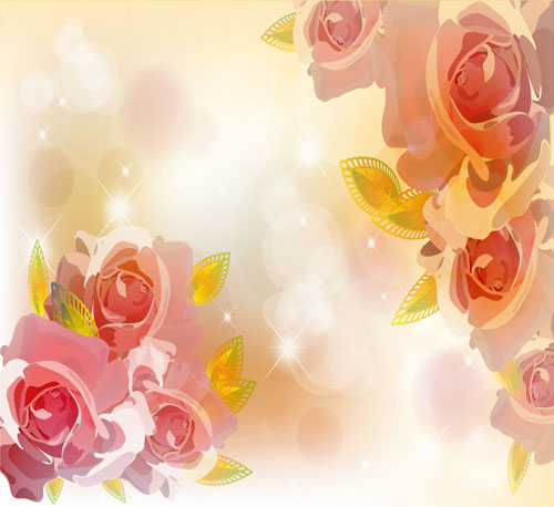 Bright background with flower design vector 02  