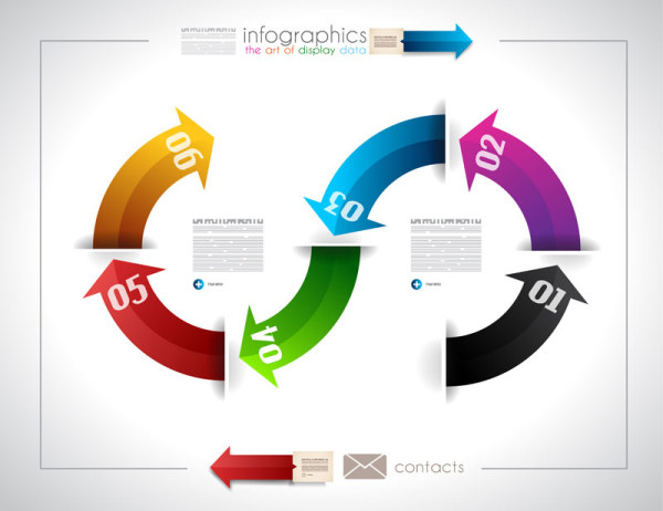 Infographics with data design vector 02  