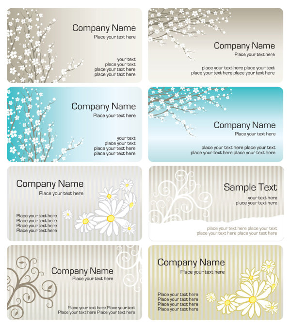 Bright pattern business card templates 01  