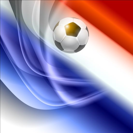 2016 fotboll med färgglada bakgrunds vektorer 03  