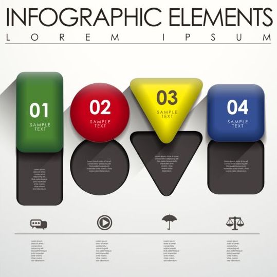 Astratto 3D infographics design vector 06  