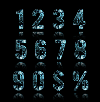 Blue diamond numbers and symbol vector  