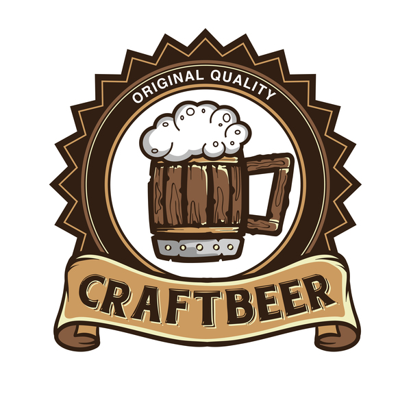 ボトル キャップ ベクトルにビール醸造所の紋章  
