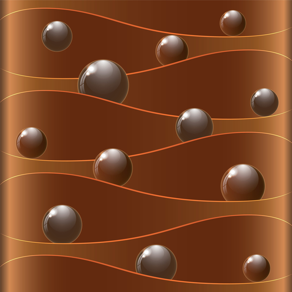 Schokolade Kugel Muster Vektor 02  