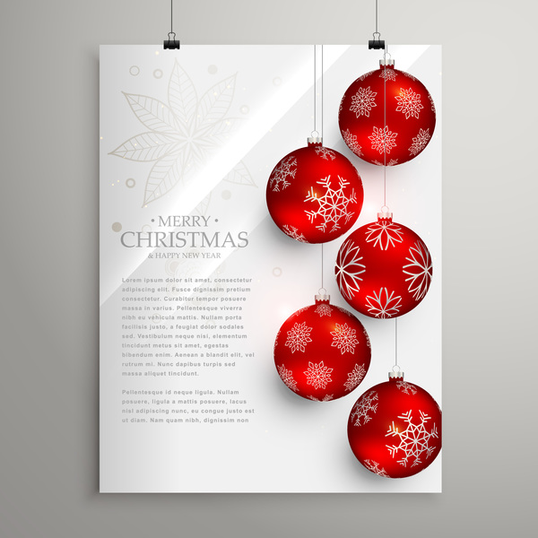 Christmas flyer and cover brochure design vector 06  