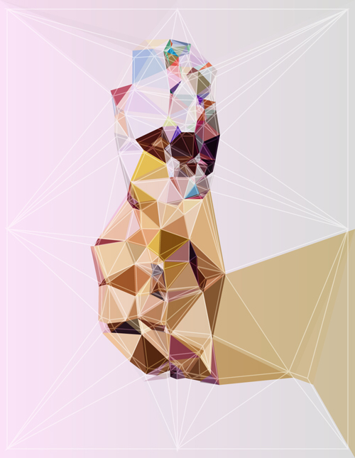 Concept polygonal vectors background art 09  