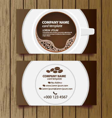 Creative coffee house business cards vector graphic 01  