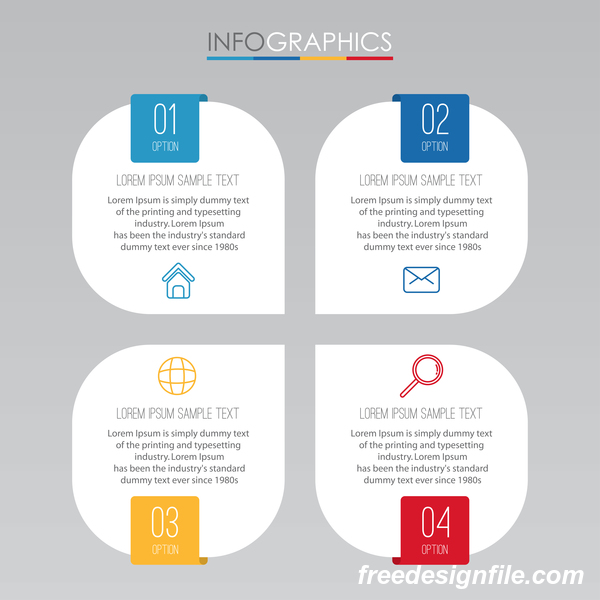 Kreative Infografik Etiketten Vektor Material 08  