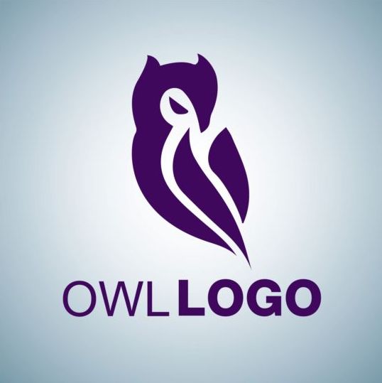 創造的なフクロウのロゴデザインベクトル03  