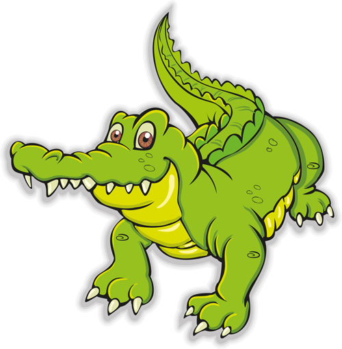 Cute crocodile cartoon styles vectors 03  