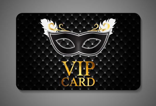 Diamond VIP card with mask vector  