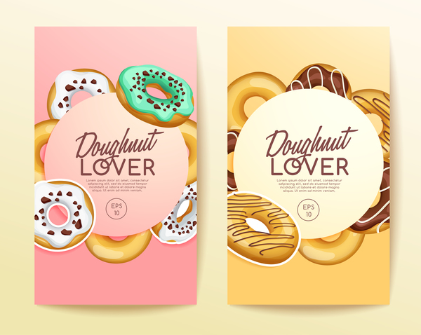 Doughnut cover brochure design vector  