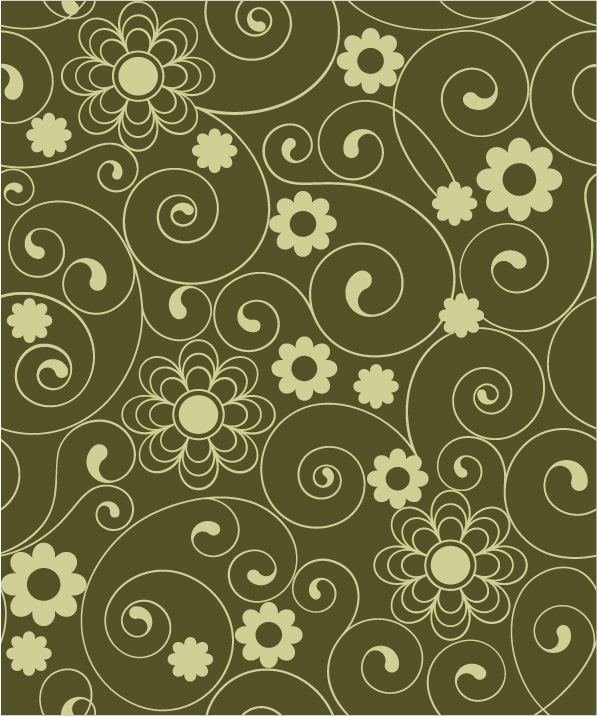 Modèle de vecteur élégant motif floral 02  