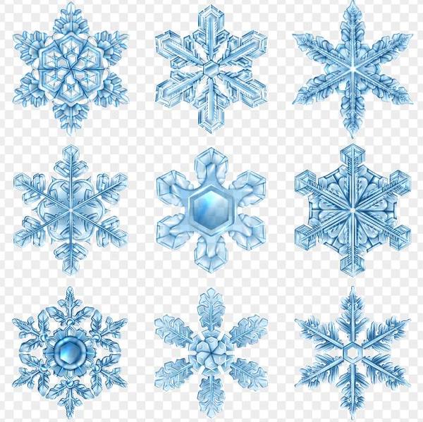Verre texturé flocon de neige illustration jeu de vecteurs  