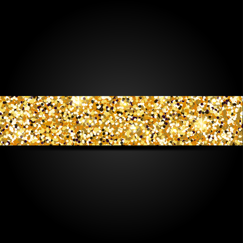 Golden with black VIP invitation card background vector 06  