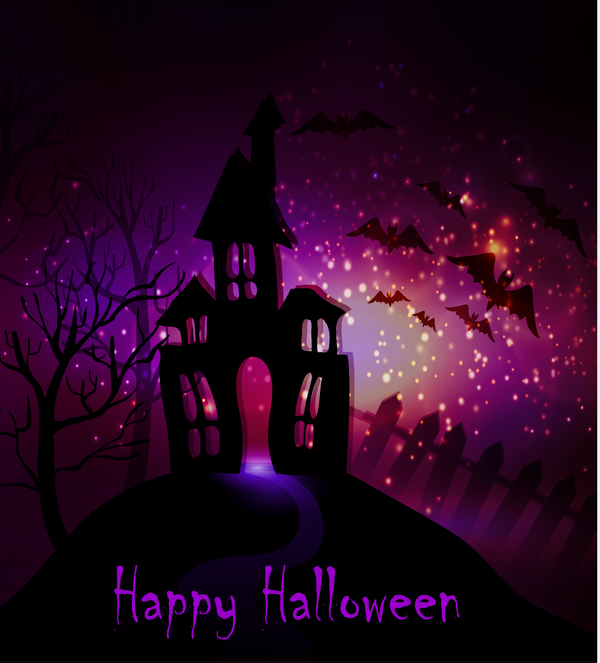 Halloween Horror Nacht Hintergrund Vektoren 06  
