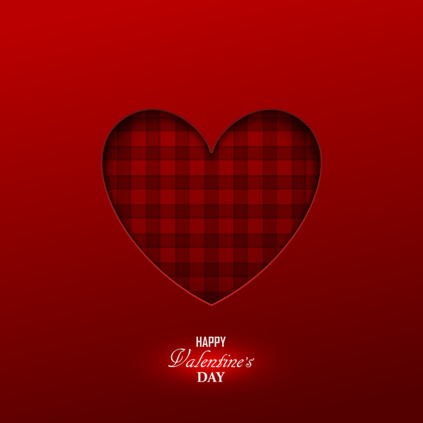 Happy valentine red background template vector 04  