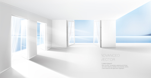 House interior corner background vectors set 14  