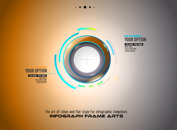 Infografik Rahmen Gold Vorlage Vektor  