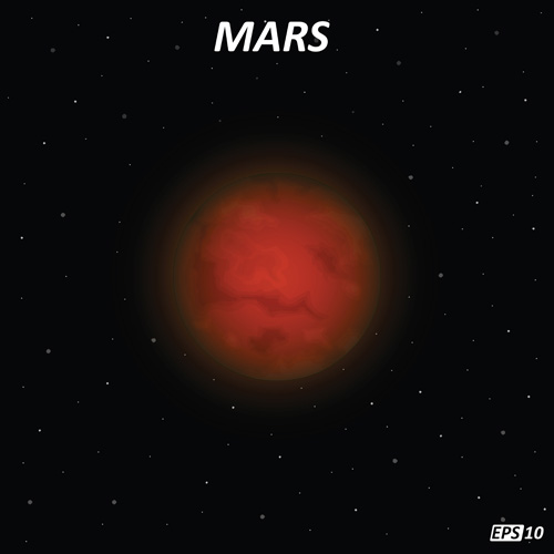 Mars art background vector  