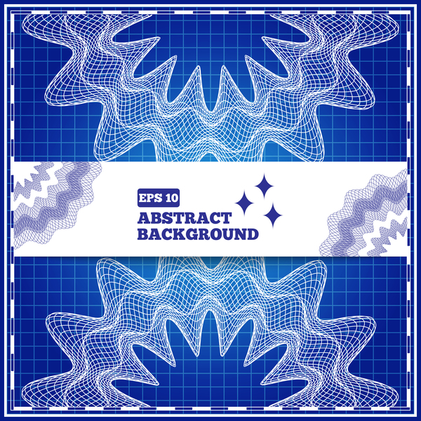 Mesh-Muster mit blauem Hintergrund Design Vektor 05  