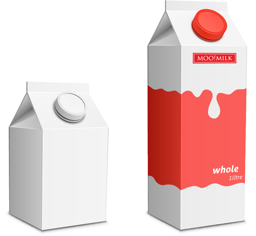 Milk packer carton vector template 01  