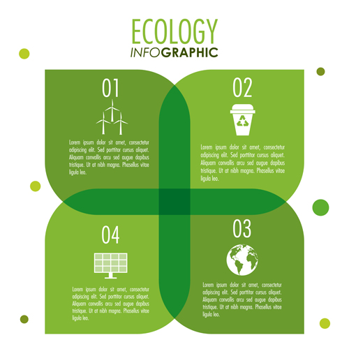 Modern ecology Infographic vectors material 06  