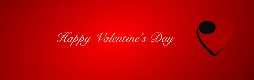 Bannière de Saint-Valentin rouge avec vecteur de coeur  