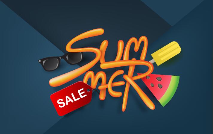 Summer sale poster vector template 01  