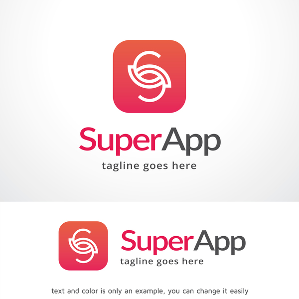 Vectoriel logo super app  