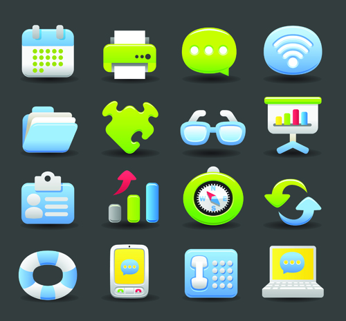 Various society vector Icons set 01  