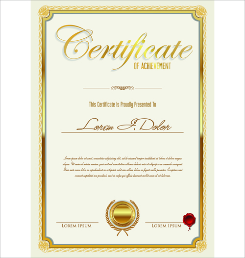 Vector template certificates design graphics 02  