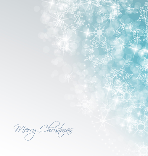 Shiny Xmas Winter Snowflake background vector 03  