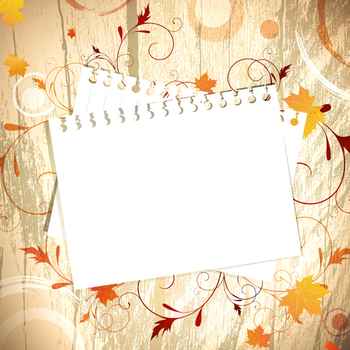 Pretty Autumn backgrounds art vector 01  