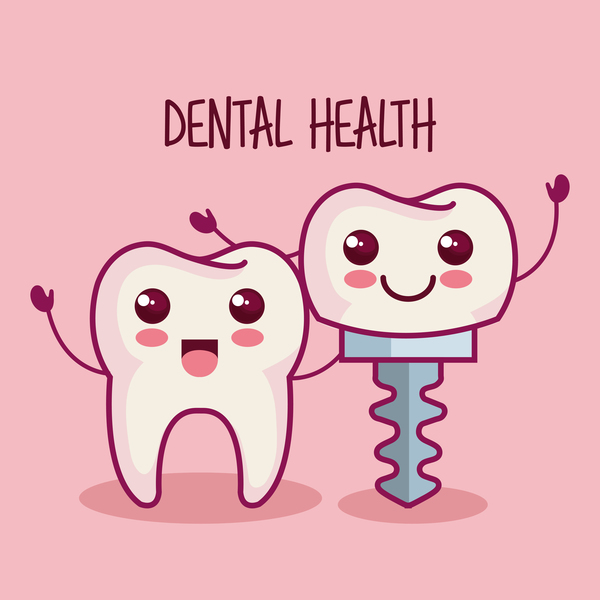 dental health cartoon vector 06  