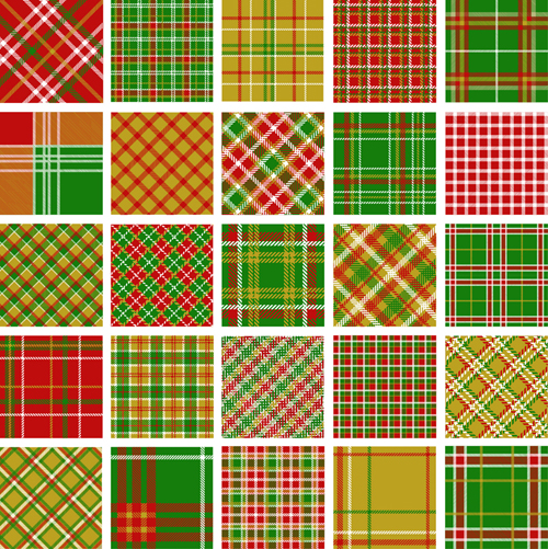 Set of Fabric patterns vector 04  